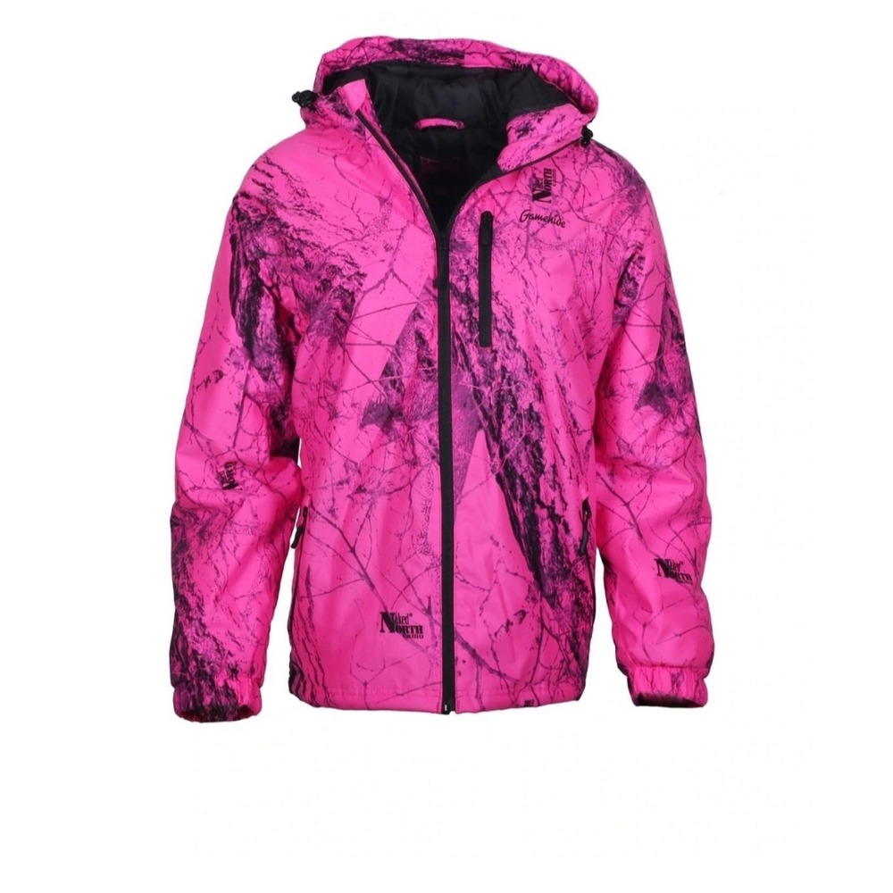 Gamehide Naked North Camo Pink Hunting Jacket Hooded Insulated Womens Large S2L